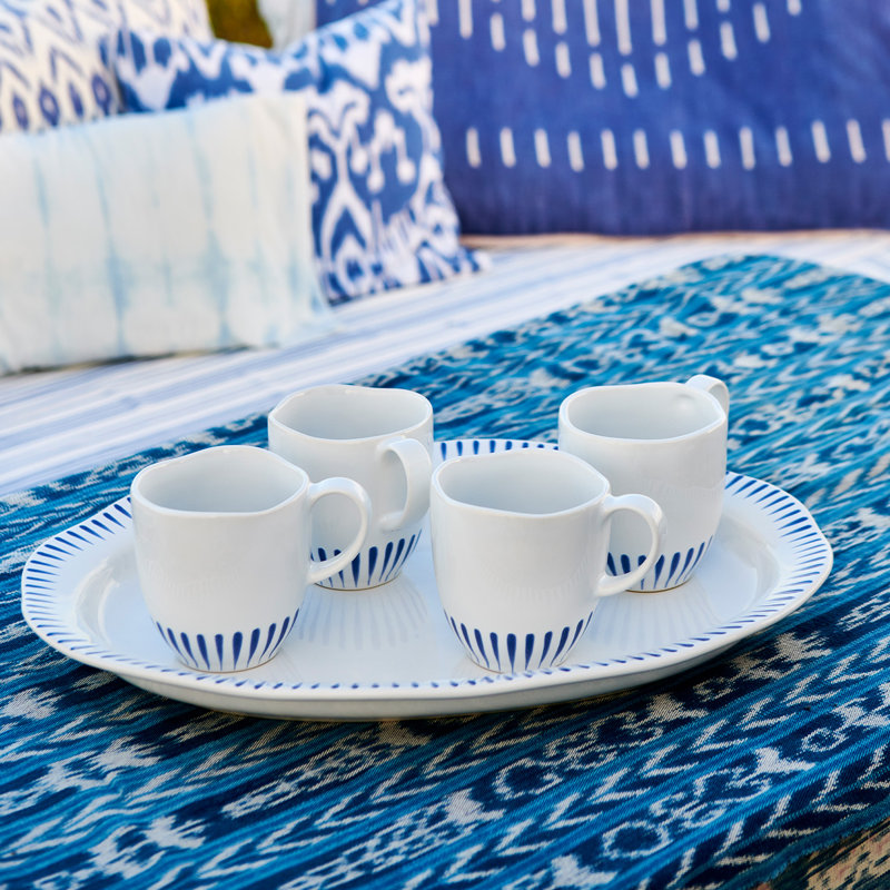Sitio Stripe 17" Serving Platter