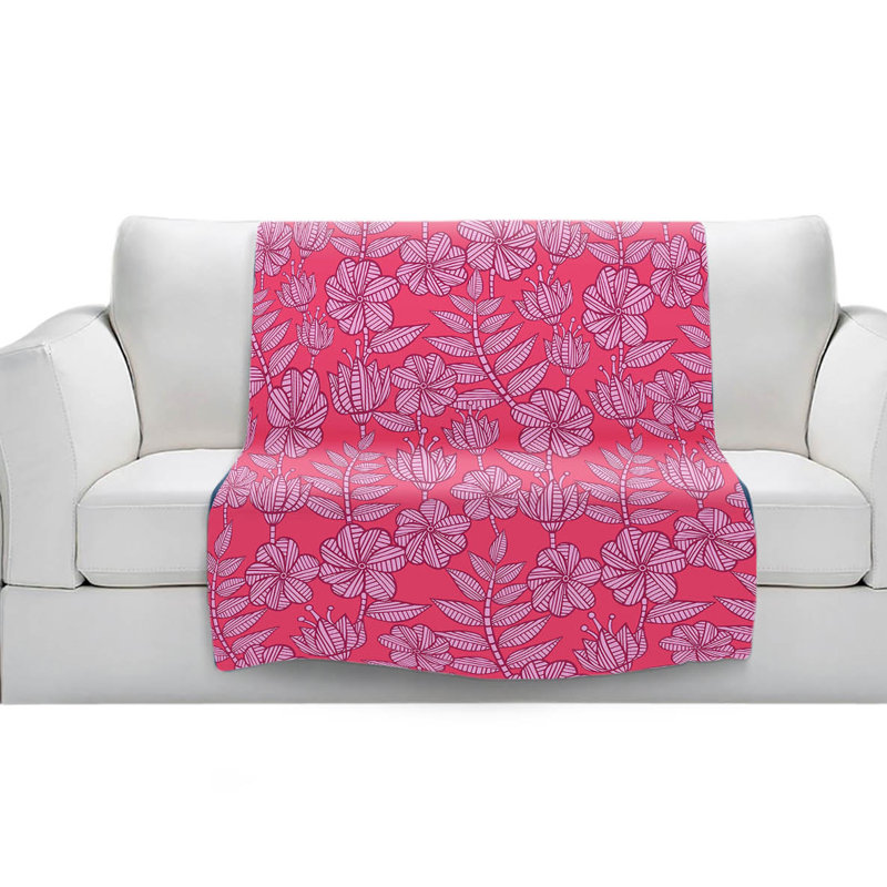 Couverture en sherpa doux kenia 1 rose, l 51 po x L 60 po