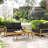 3-Piece Outdoor 5" Replacement Cushion Set Seat/Back Cushion，Only cushions-1072927084