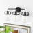 3-light Dimmable Vanity Light with Glass Shades
