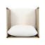 Chaises longues confortables en bois d'acacia tissé pour la maison de patio