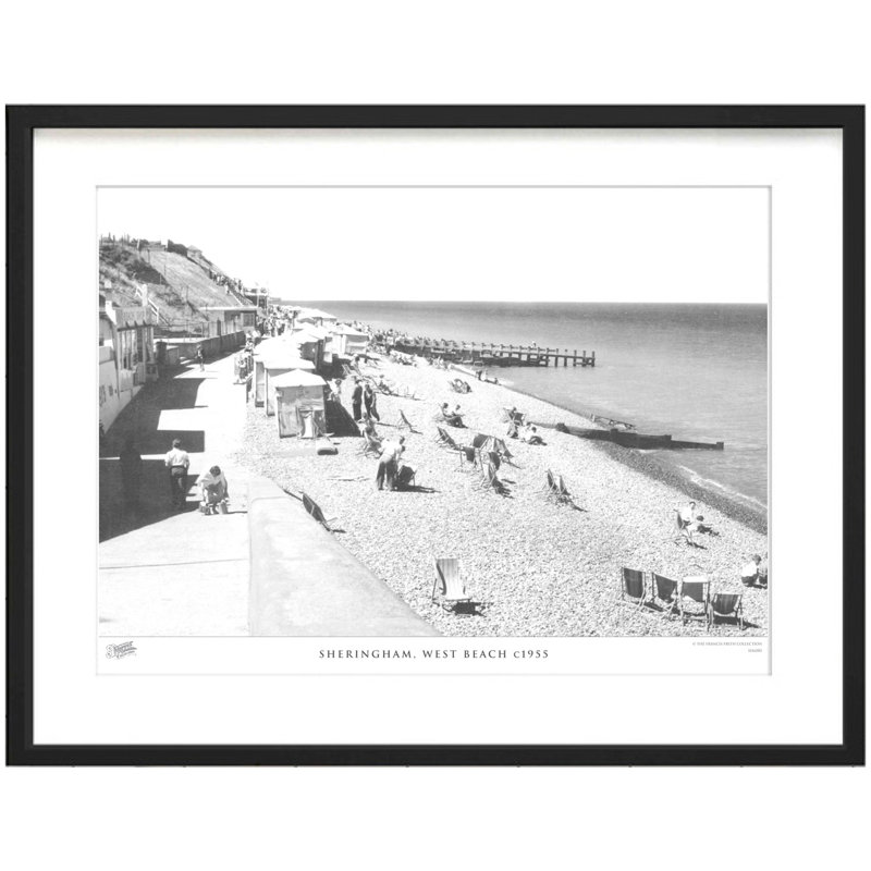 Sheringham, West Beach C1955 by Francis Frith - Single Picture Frame Print, 40cm H x 50cm W x 2.3cm D