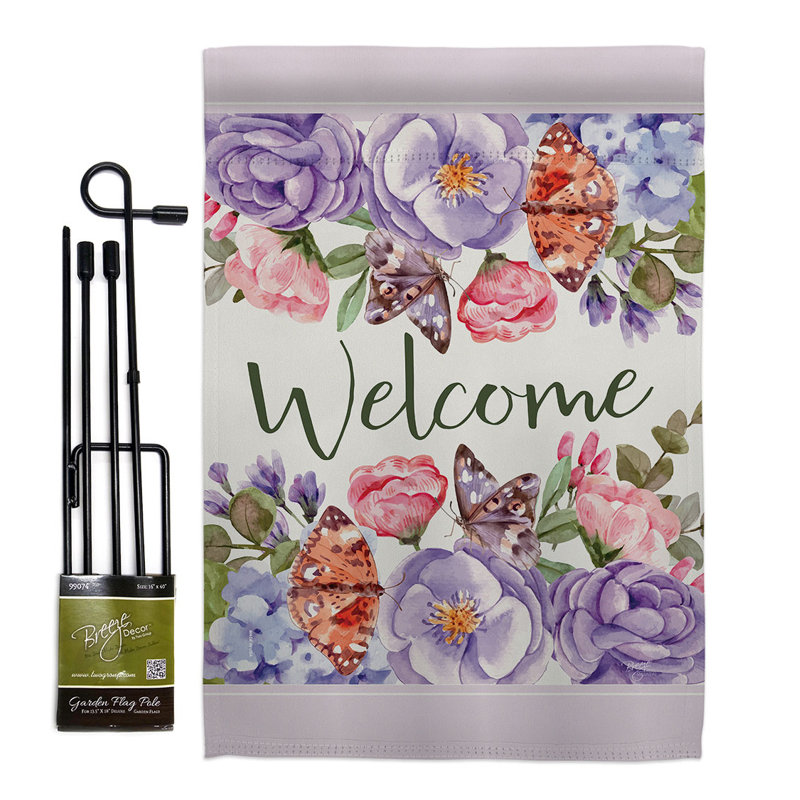 Double Sided 18.5'' H x 13'' W Polyester Flag Set