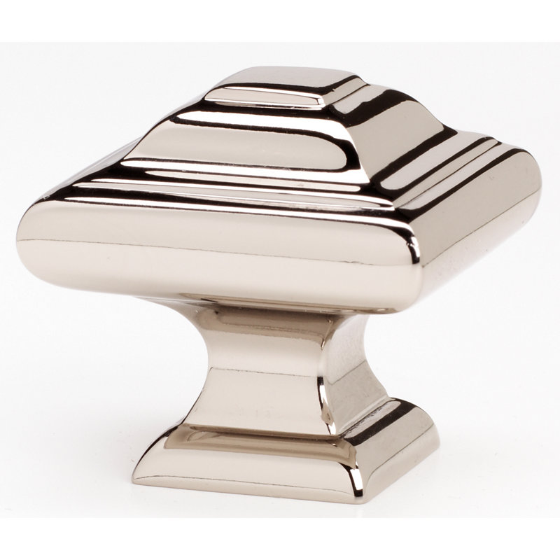 Square Knob, Polished Nickel
