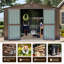 10'x8' Metal Garden Shed - Waterproof, -proof Lockable Double Door Brown For Backyard Storage Outdoor Material, Waterproof With Lock Lawn