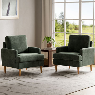 Accent Chair With Solid Wood Legs