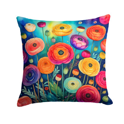 Colorful Flowers Other/No Pattern Outdoor Throw Pillow