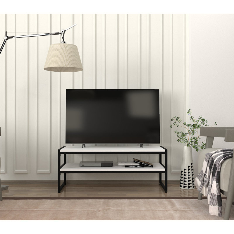 Crédence de rangement l 39,37 po Rikkita, Blanc