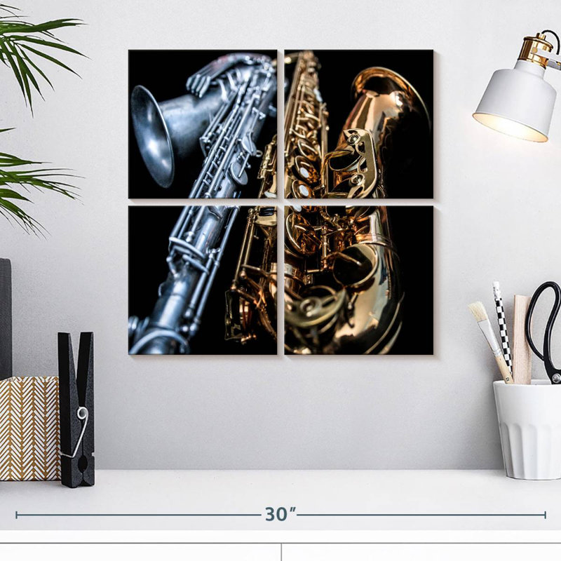 Duo de saxophone Abarca, H 18 po x l 18 po