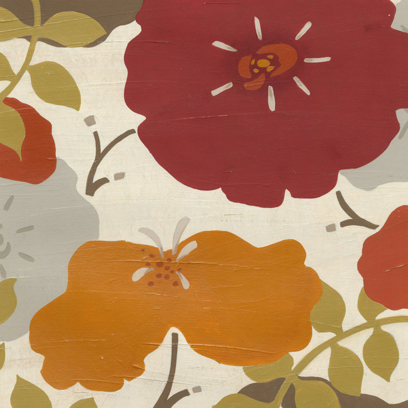 Hibiscus Fresco II by June Erica Vess - Wrapped Canvas Print, 30cm H x 30cm W 