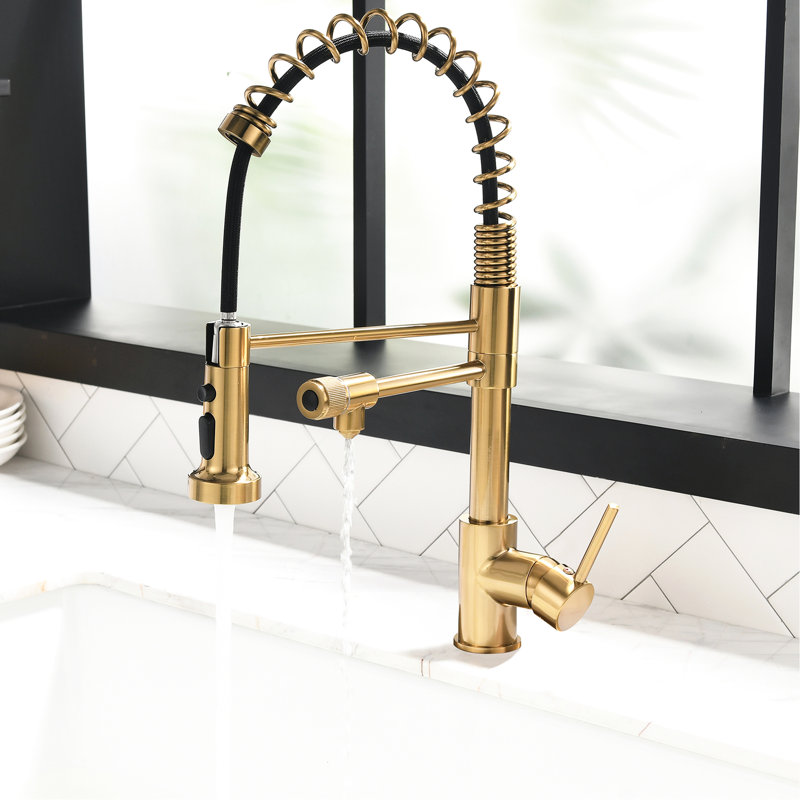 Drinking Water Faucet For Kitchen, Pull Down Filter, Purifier Kitchen Sink In Black And Nickel Gold, Independent Outlet Tap, Filter Faucet, Cold Hot