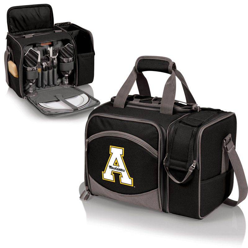 Refroidisseur à pique-nique isolé NCAA, Mountaineers d'Appalachian State, Noir