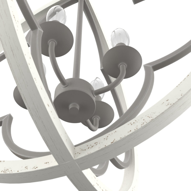 Gablecrest 4 - Light Unique / Statement Globe Chandelier, 24" H x 24" W x 24" D