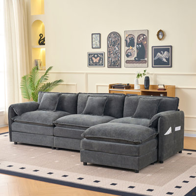 Ensemble de canapé modulaire modulaire, siège surdimensionné en forme de L