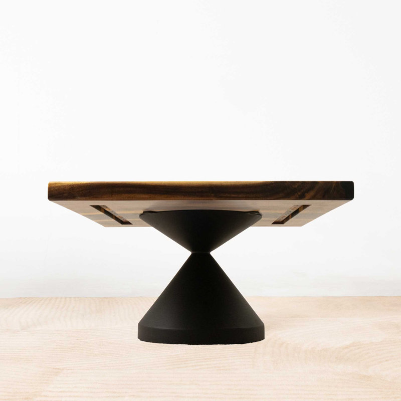 Table basse carrée en époxy 35 po, H 16 po x L 35 po x l 35 po