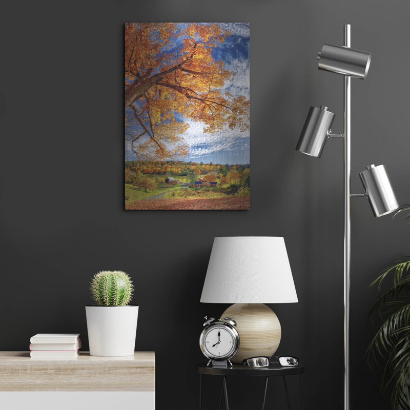 «Sleepy Hollow Farm Vermont Autumn» par Lena Owens, H 24 po x l 16 po