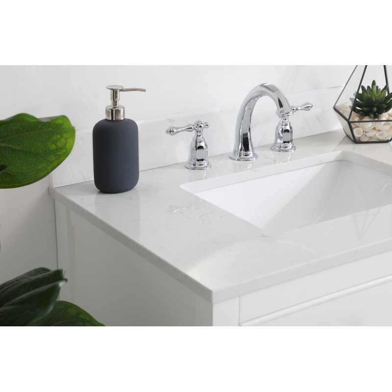 Ensemble de meuble-lavabo simple 30 po Jimerson, Blanc