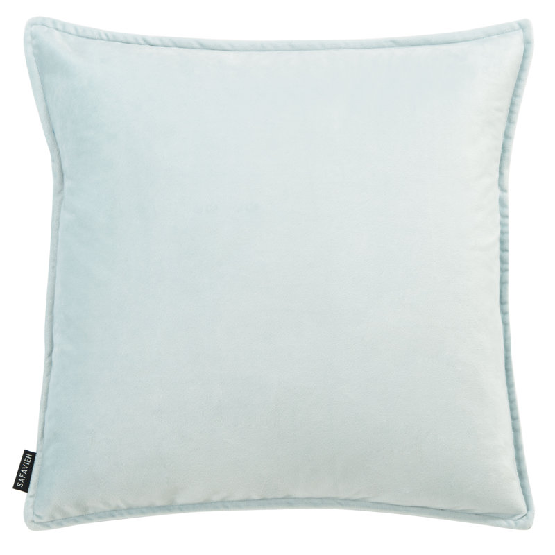 Powder Blue Plush Polyester 18" Square Bed Pillow