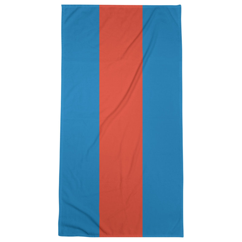 Lightweight Beach Towel, Blue/Orange