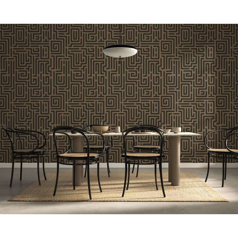 Diallo - Wallpaper by Sabrina Yvonne, Mocha, Non-pasted, Paper