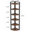 Étagère de coin 70,87 "de hauteur à 6 niveaux brun rustique pour le salon et le bureau-770572792