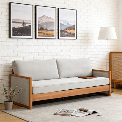 Canapé en tissu d'ameublement en chenille 77,8 po