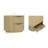 Olivia 27" W Modern 2-Drawer Nightstand in Natural Oak with Gold Legs-555795750