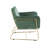 Kyra 29.5"W Green Velvet Accent Chair With Metal Base-1648127917