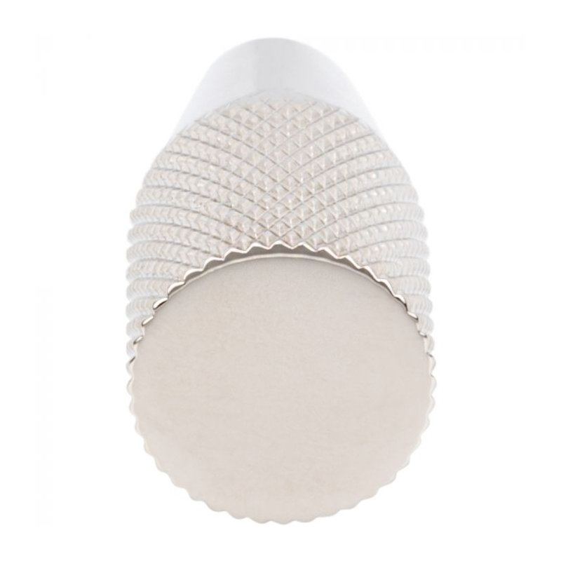 Beliza 1/2" Diameter Conical Knurled Knob, Polished Nickel