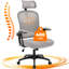 Chaise de bureau ergonomique Loriece en maille pour usage commercial-133429259