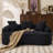 Boneless 65" Chenille Curved Sofa-78577156