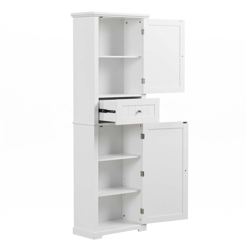 Tall Bathroom Storage Cabinet, White