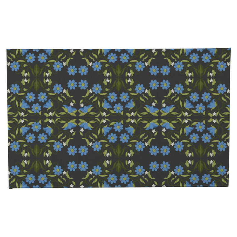 Myah Millie Decorative Outdoor Doormat, 17" W x 24" L, Charcoal