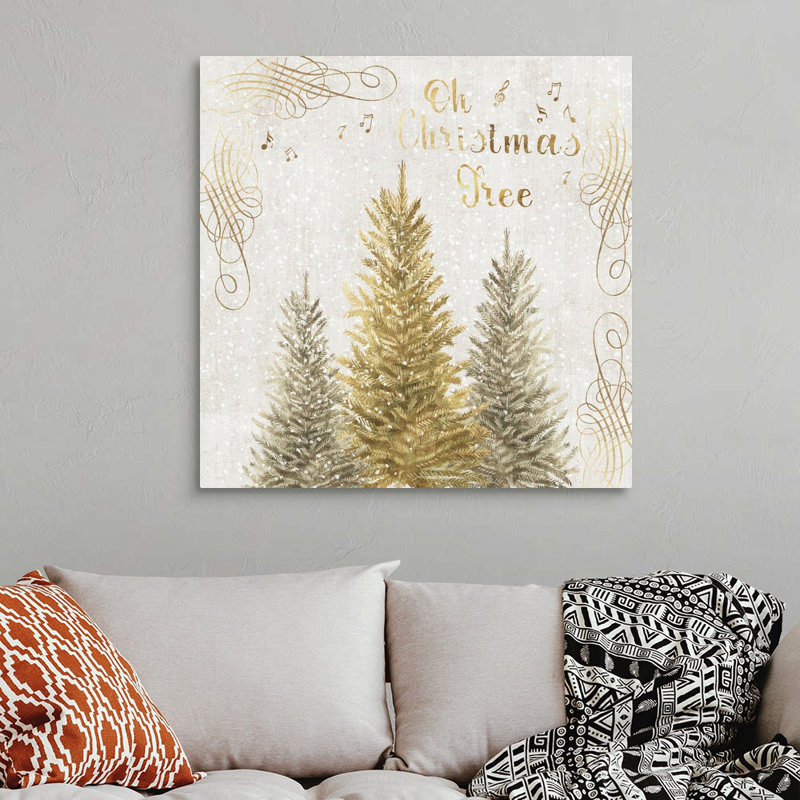 Oh Christmas Tree - reproduction d'art sur toile, Toile tendue, H 36 po x l 36 po x P 1,25 po