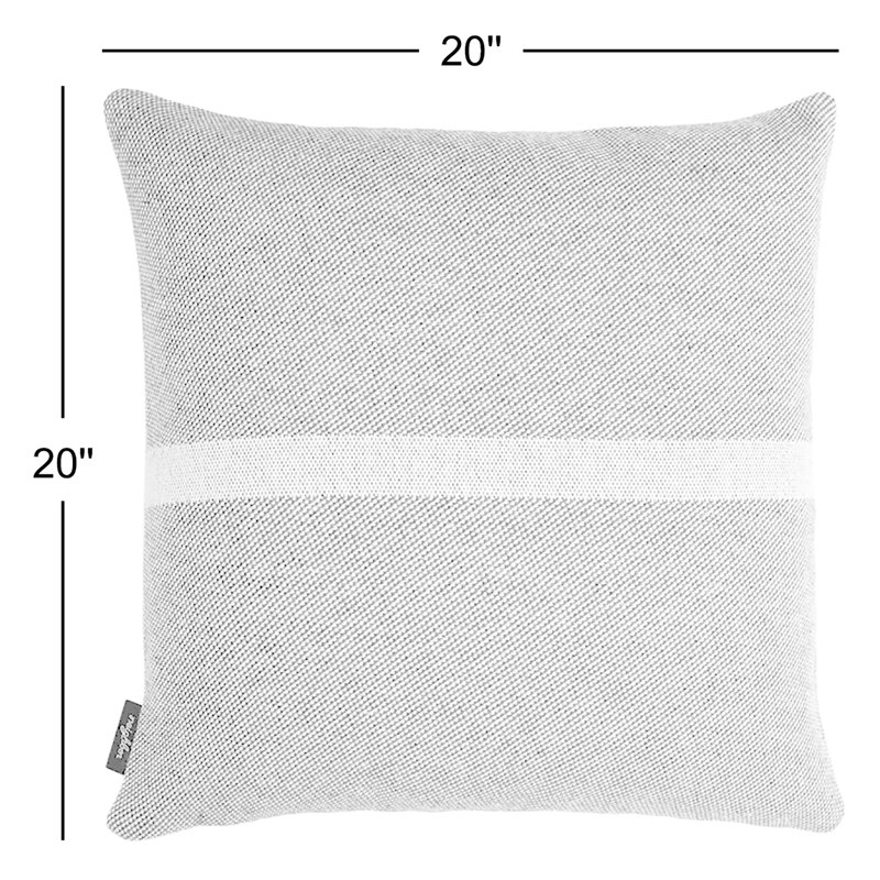 Glyph Square Indoor/Outdoor Pillow Cover & Insert, Charcoal