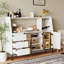 Buffet moderne avec 3 tiroirs et porte en verre