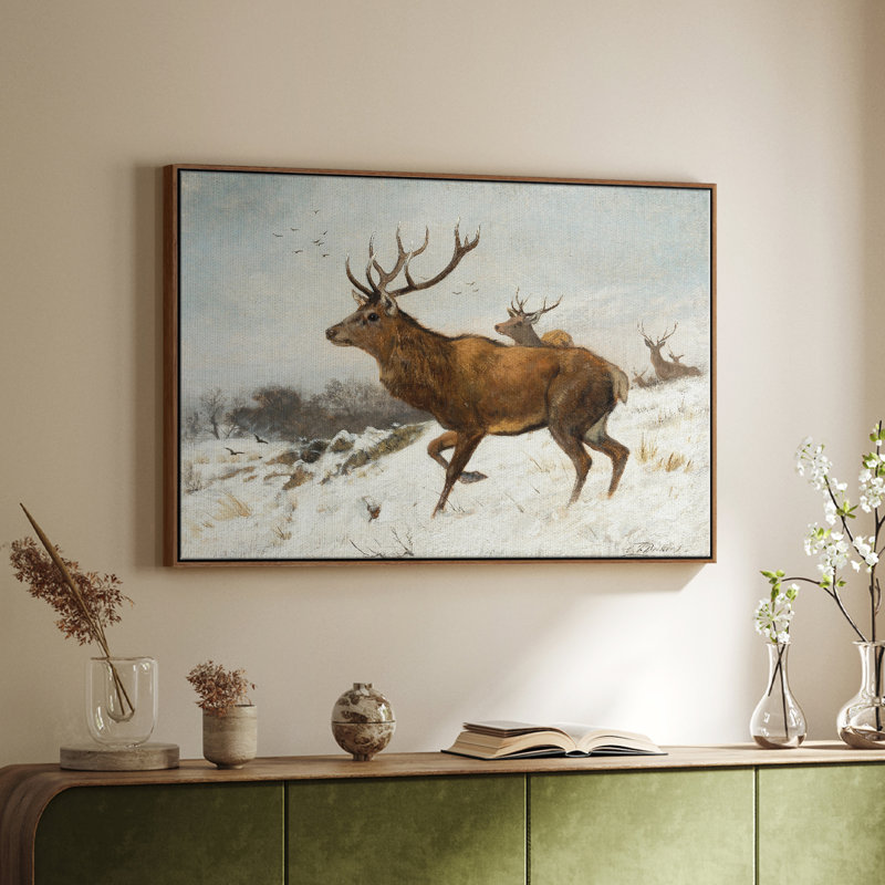 Animal rétro - V, Walnut Floater Framed Canvas, H 27 po x l 41 po x P 2 po