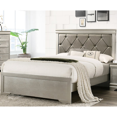 Beige Twin Bedroom Bed With Upholstered Headboard And Wooden Frame Panel Youth