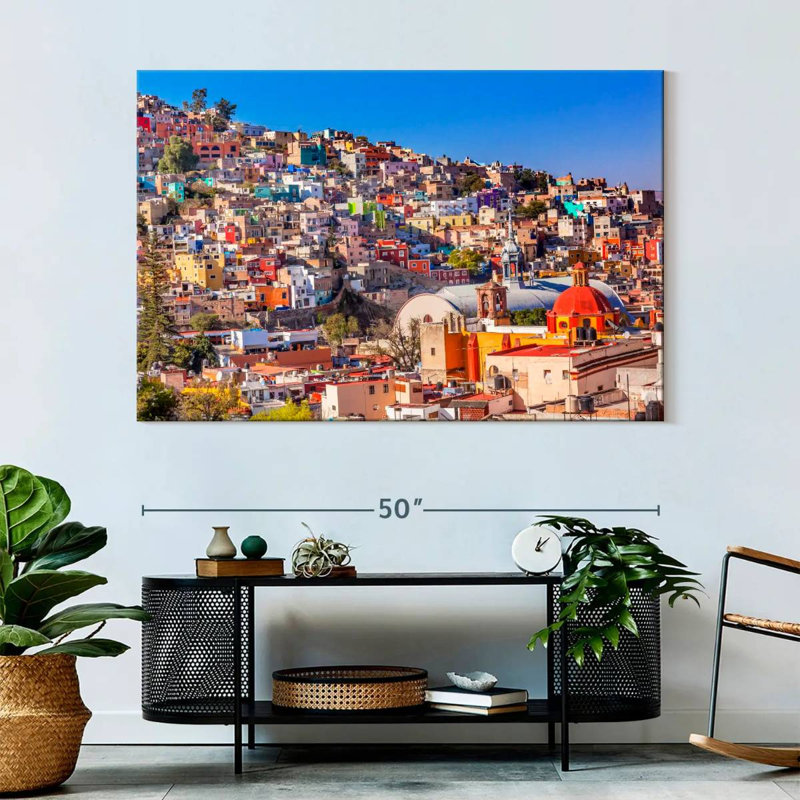 Sirci Guanajuato, maisons colorées, H 34 po x l 51 po