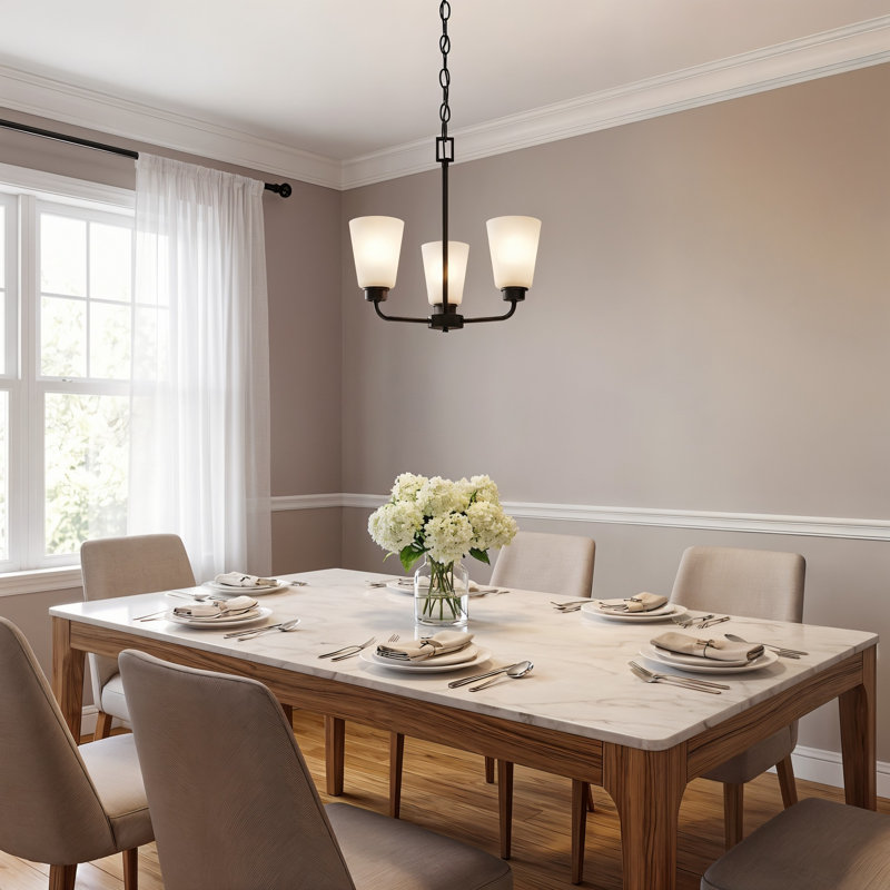 Kerrville Three Light Chandelier from Generation Lighting , Yes, Midnight Black, 3