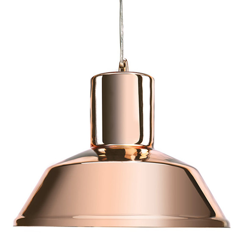 Bocanegra 1 - Light White Dome Pendant, Mirror Copper