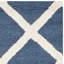 Tapis bleu marine / ivoire en laine Sanyla-293019552