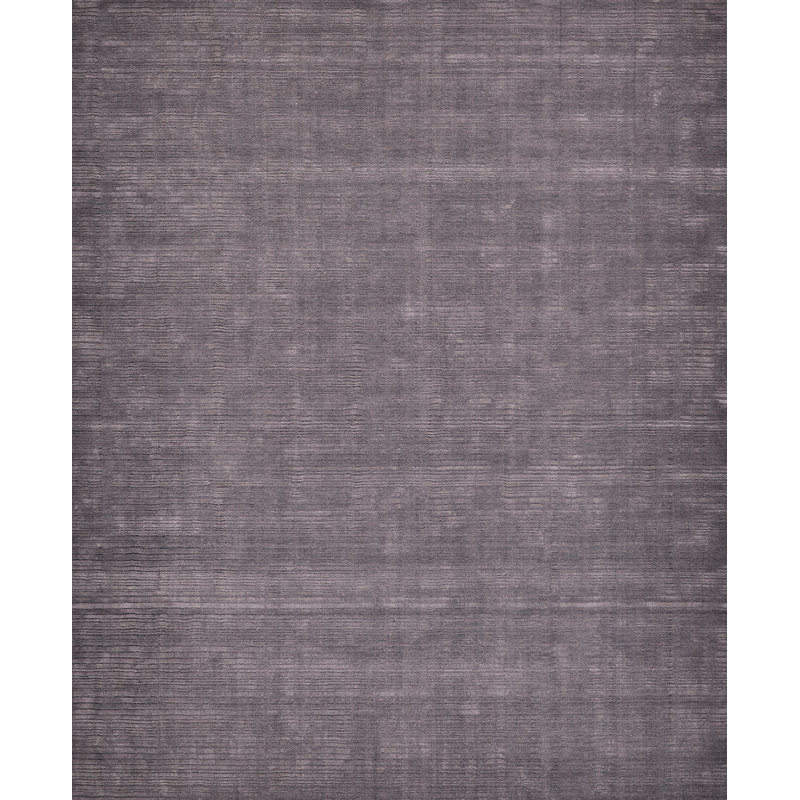 Cavallo Modern handloomed Nylon/Wool Dark Gray Area Rug, Rectangle 2' x 3', Dark Gray