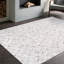 Geometric Hand-Loomed Silk Silver/White/Black Area Rug-1099067914