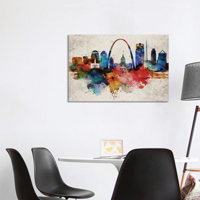 Saint Louis Abstract - Wrapped Canvas Painting