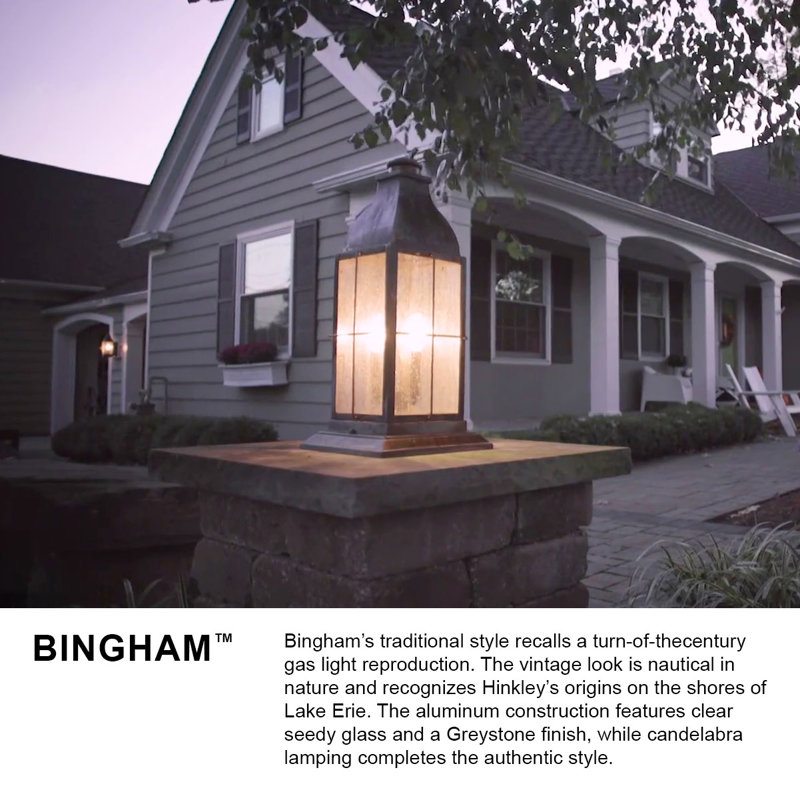 Bingham 2-Light Outdoor Wall Lantern, Sienna, No Bulb