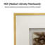 «Agate Shadow Box», art mural | 23,6 pouces or champagne × velours gris clair