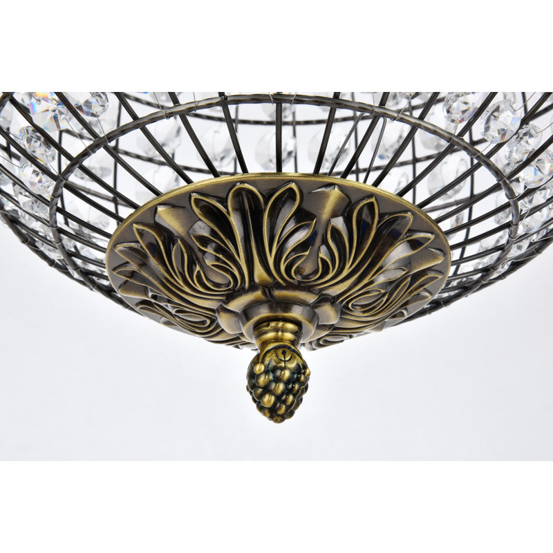 Luminaire suspendu sphérique en métal à intensité variable Tessanne, Une lumière, H 15 po x l 12 po x P 12 po