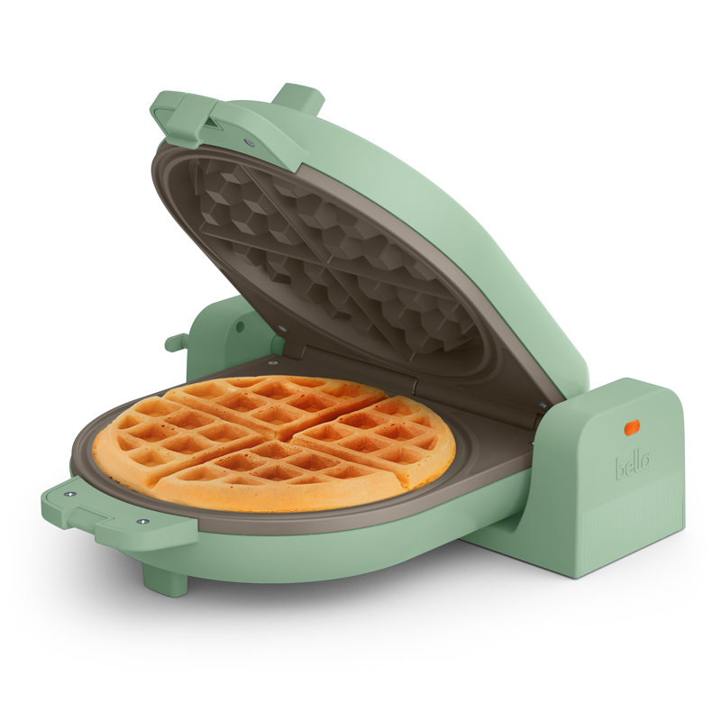 Bella Flip-N-Store Ceramic Waffle Maker, Seaglass