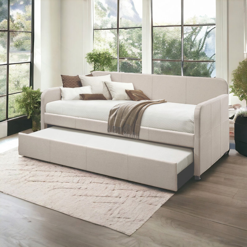 Jagger Fog Fabric Daybed W/Trundle